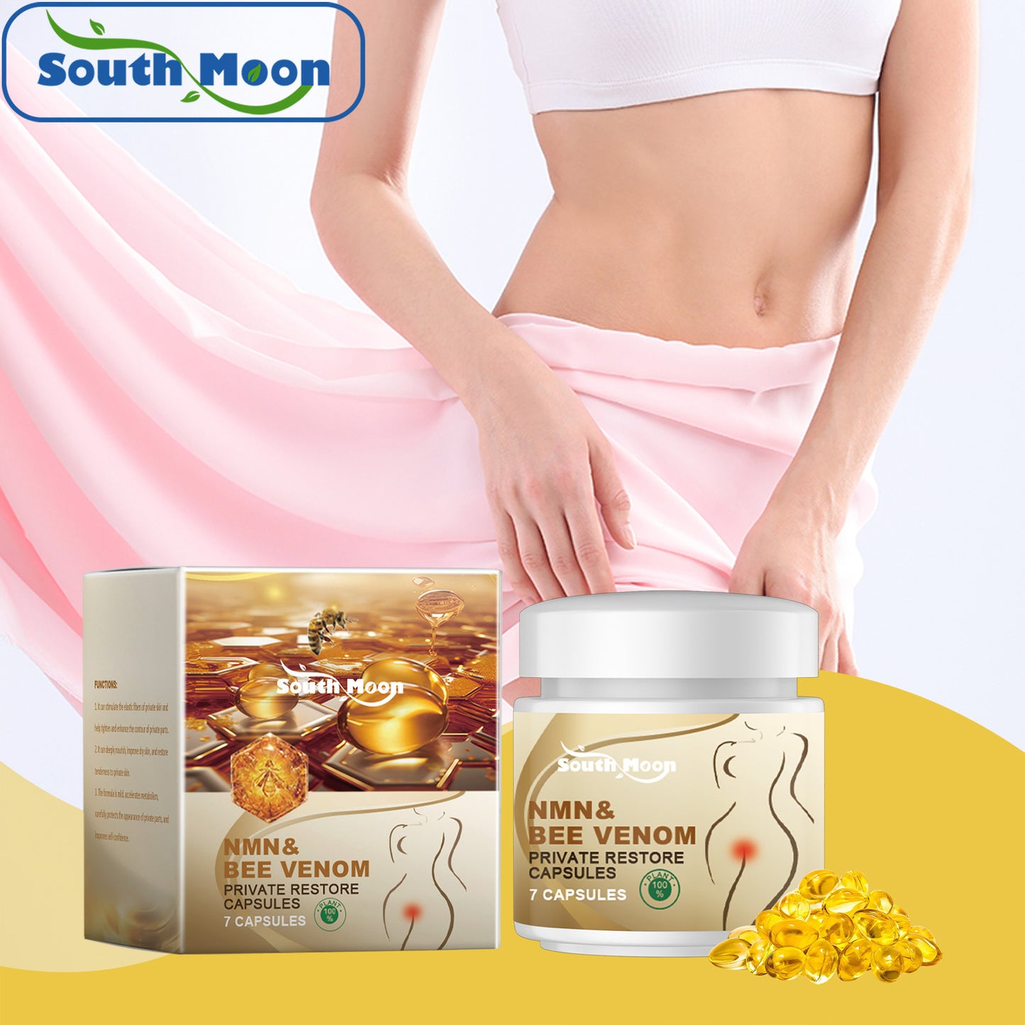 Women's Body Care Capsules Body Cleansing Deodorizing Moisturizing Body Care Capsules