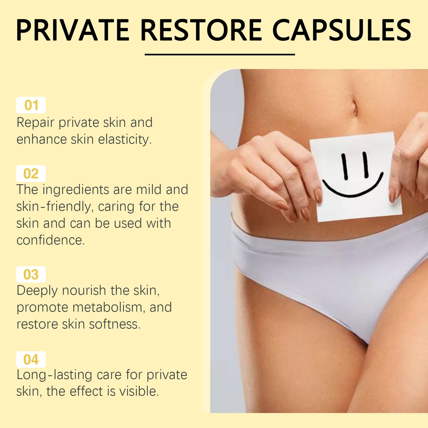 Women's Body Care Capsules Body Cleansing Deodorizing Moisturizing Body Care Capsules