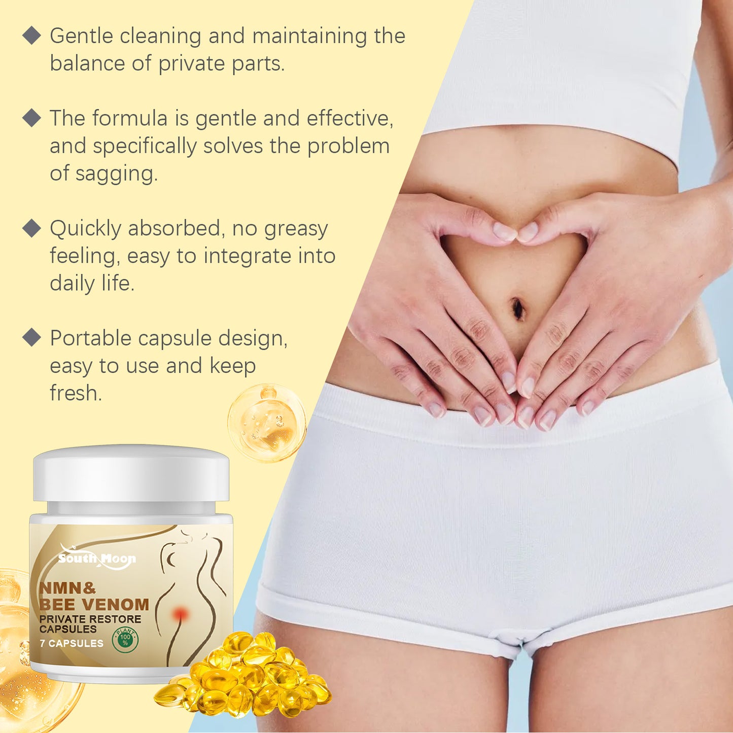 Women's Body Care Capsules Body Cleansing Deodorizing Moisturizing Body Care Capsules