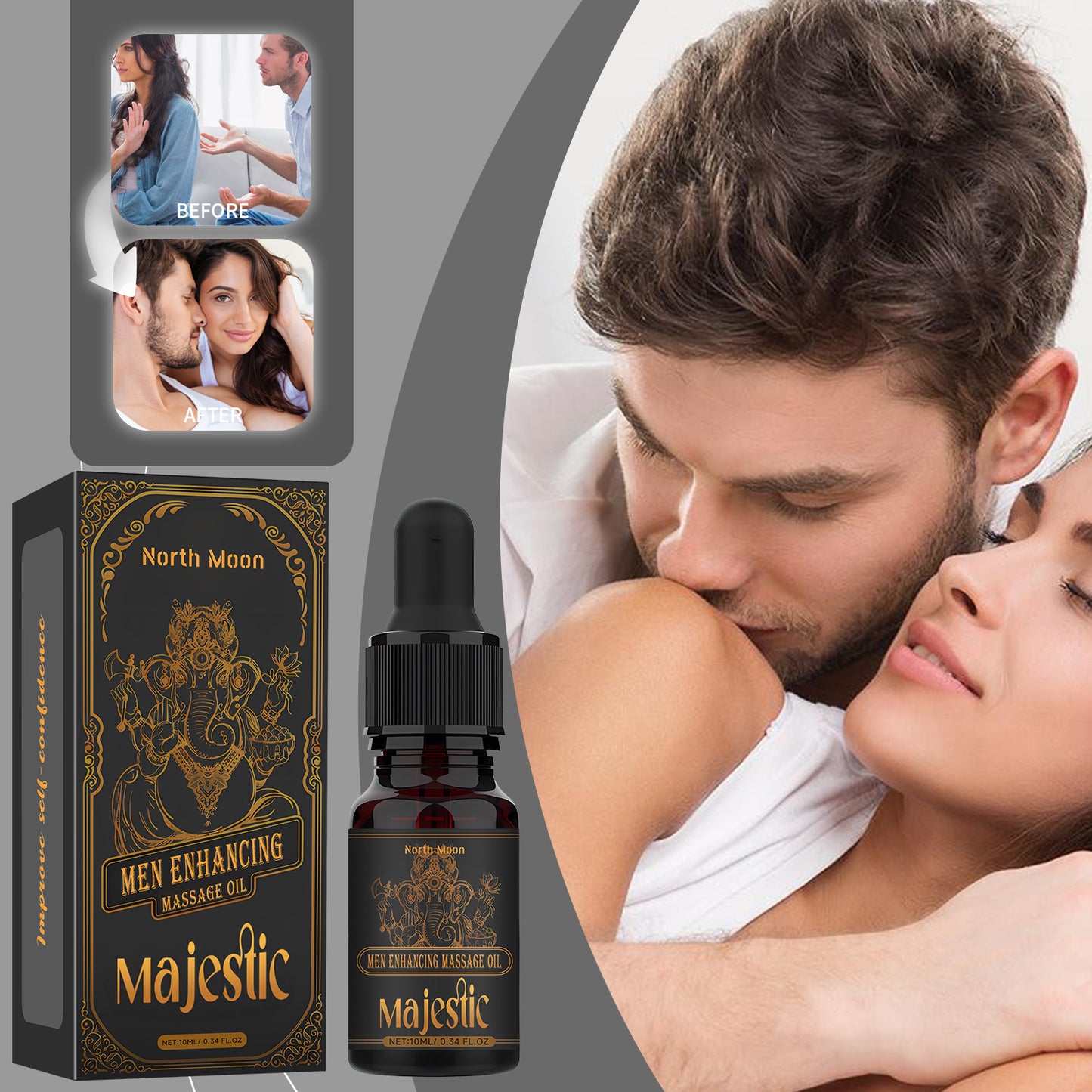 Men's Massage Oil Men's Body Moisturizer Gentle and Nourishing Skin External Use Men's Massage Oil