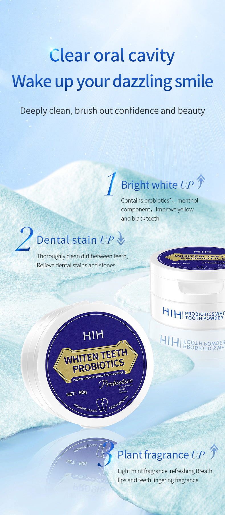 Probiotic Brighten Quick Whitening Tooth powder-BX