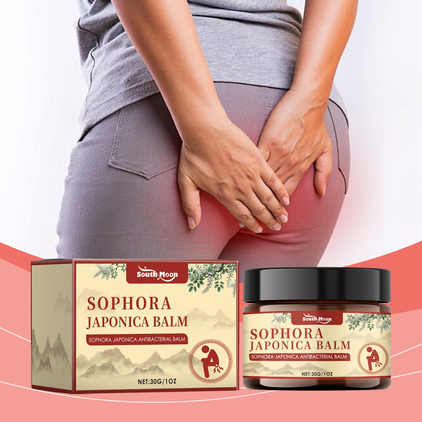 South Moon Hemorrhoid Ointment for Repairing swelling and itching of the anus, eliminating the inner and outer mixed moles, and relieving pain 1 pcs-ZLL