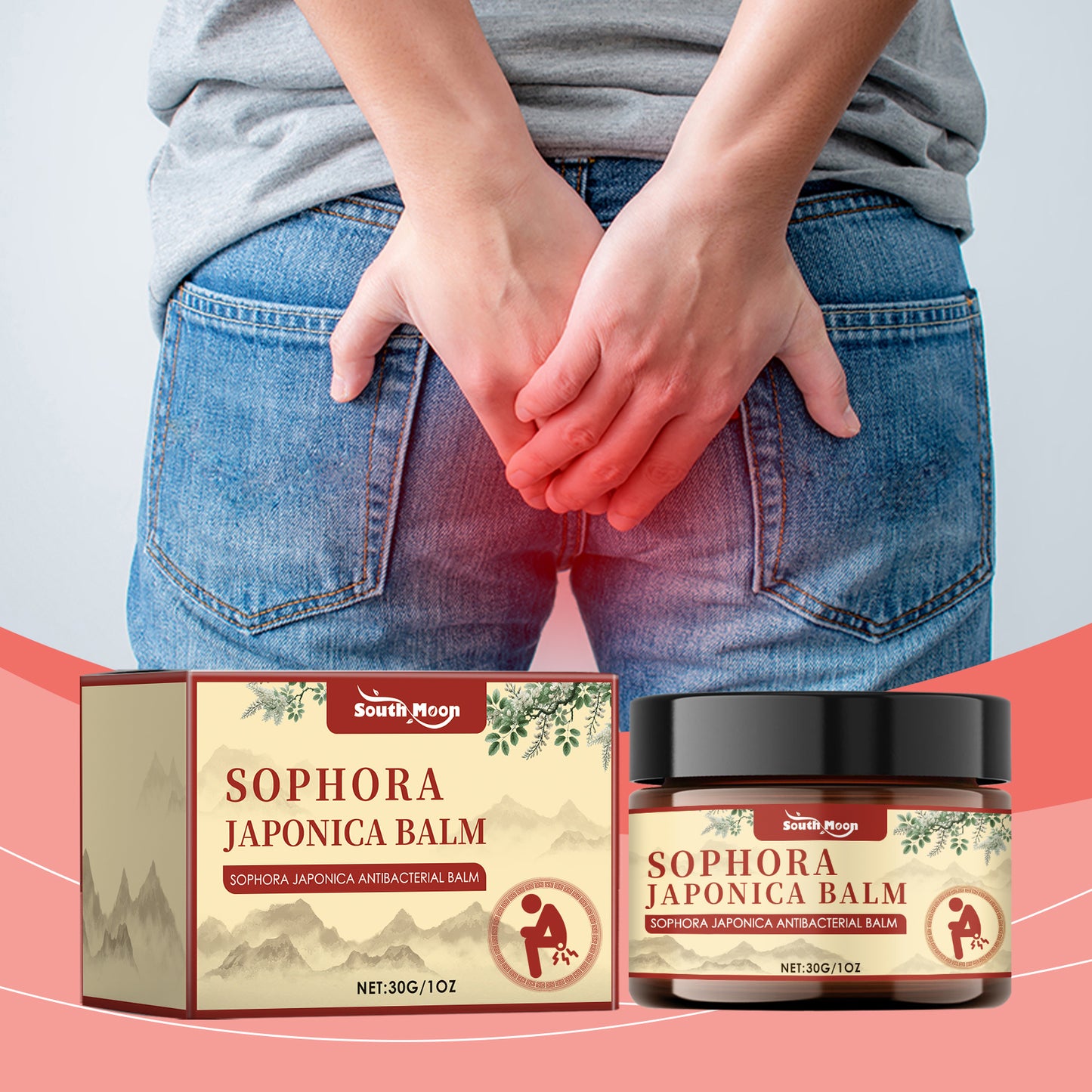 South Moon Hemorrhoid Ointment for Repairing swelling and itching of the anus, eliminating the inner and outer mixed moles, and relieving pain 1 pcs-ZLL