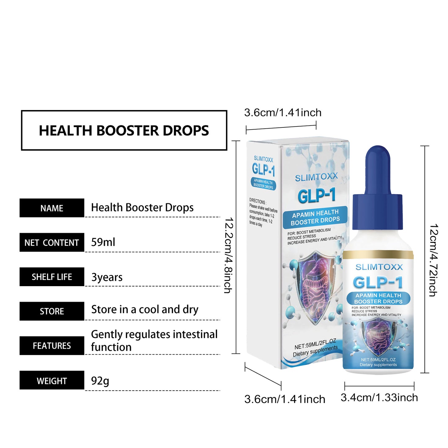 Body Care Drops Daily gentle improvement and relief of digestive discomfort and increased vitality