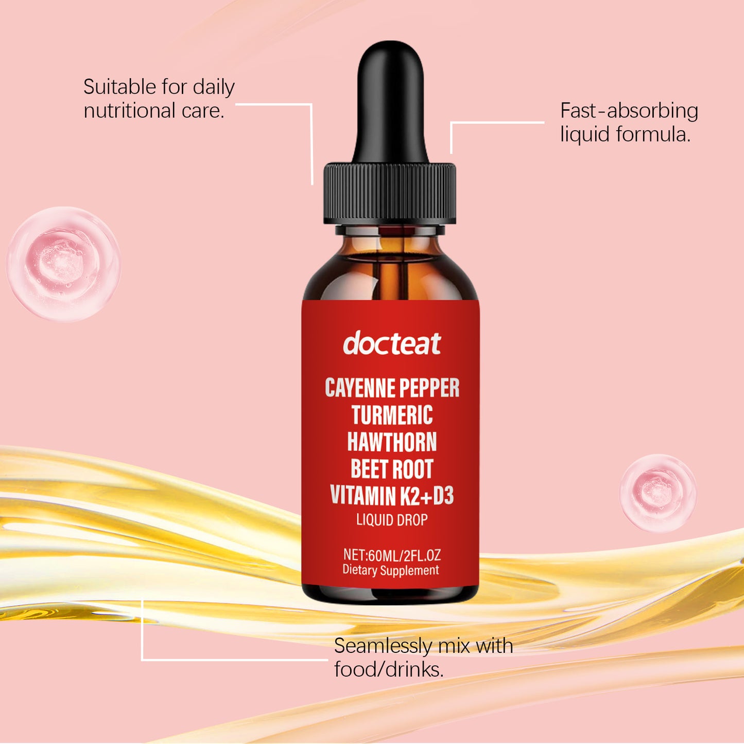 Body Vitamin Nutritional Supplement Drops: Gentle absorption without burden, nourishing and managing the body.