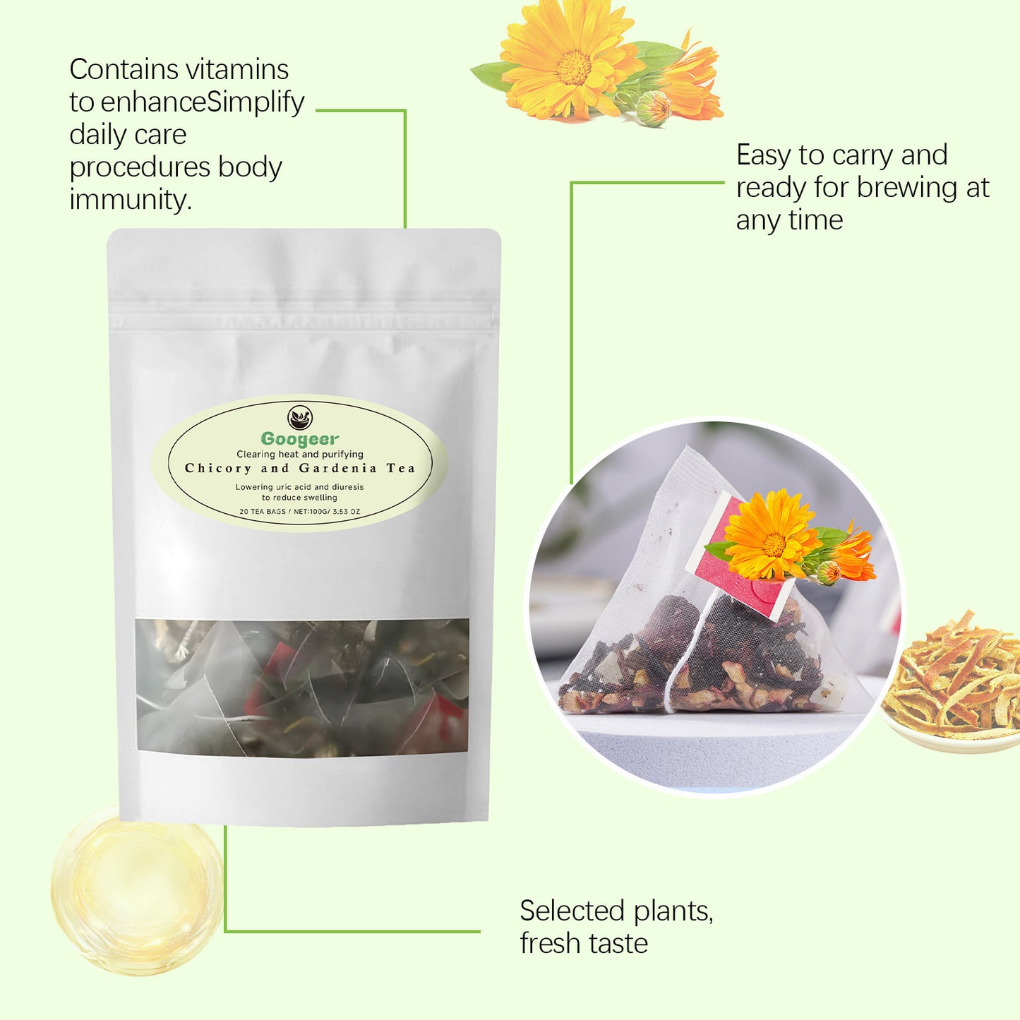 Googeer Chicory And Gardenia Tea Body Treatment-YAO